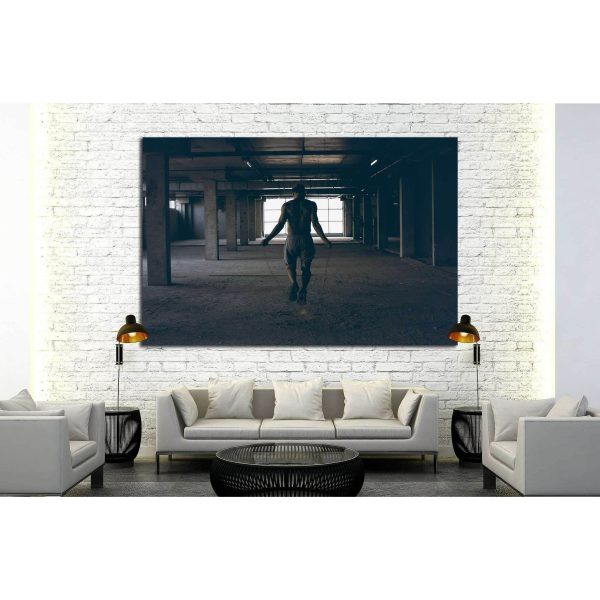 Guy in the baseball cap in the gym №1385 Ready to Hang Canvas Print Discount - Image 3