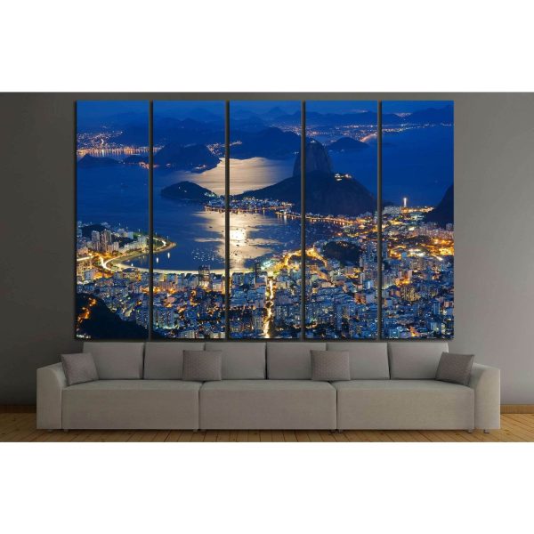 Sugar Loaf and Botafogo, Rio de Janeiro №1163 Ready to Hang Canvas Print Sale - Image 2