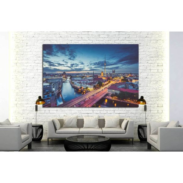 View of Berlin skyline, Germany №1186 Ready to Hang Canvas Print Fashion - Image 2