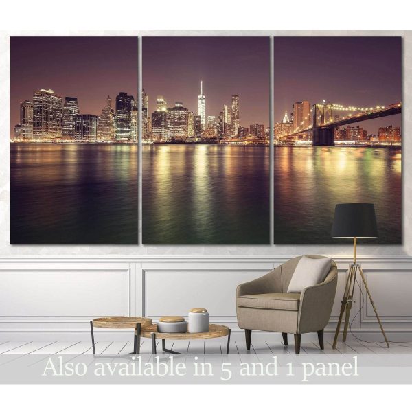 Manhattan Cityscape №3022 Ready to Hang Canvas Print For Discount