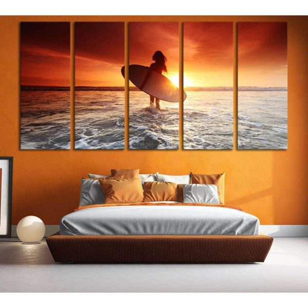 Modern Sunset №654 Ready to Hang Canvas Print Online Hot Sale