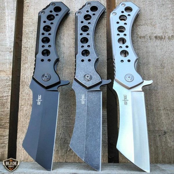 10  HUGE CLEAVER BALL BEARING Assisted Folding Open Pocket Razor Knife Blade NEW Online Sale